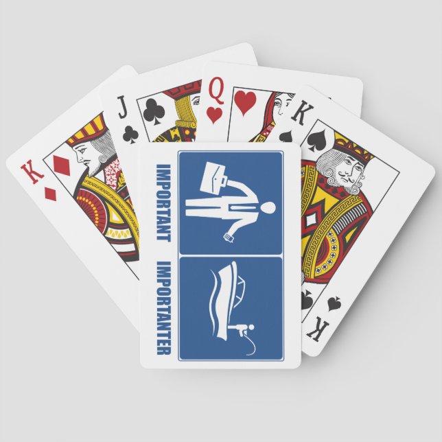 Work Is Important, Fishing Is Importanter Playing Cards (Back)