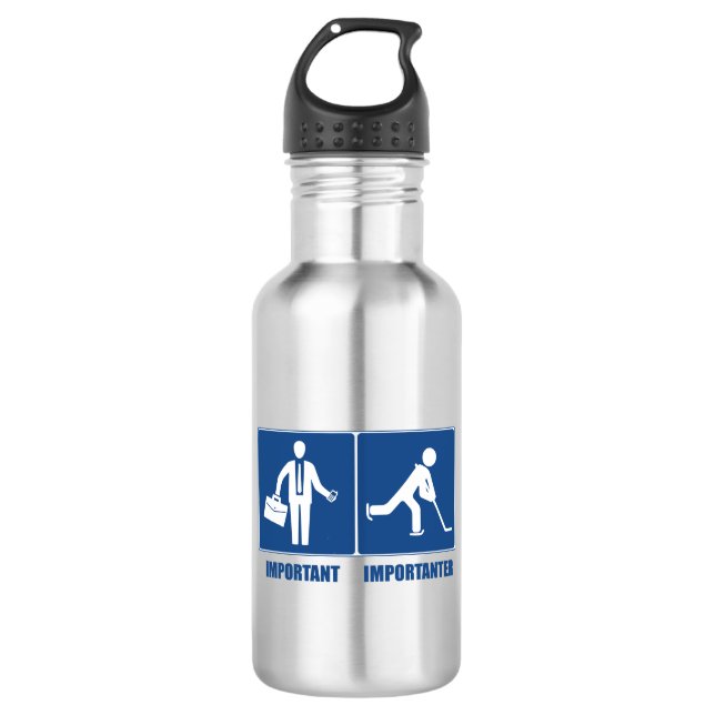 Work Is Important, Hockey Is Importanter 532 Ml Water Bottle (Front)