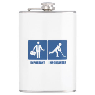 Work Is Important, Hockey Is Importanter Hip Flask