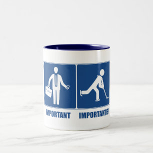Work Is Important, Hockey Is Importanter Two-Tone Coffee Mug