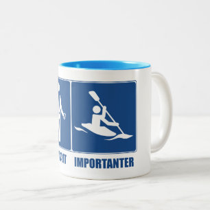 Work Is Important, Kayaking Is Importanter Two-Tone Coffee Mug