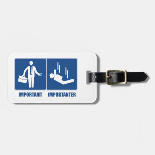 Work Is Important, Sky Diving Is Importanter Luggage Tag