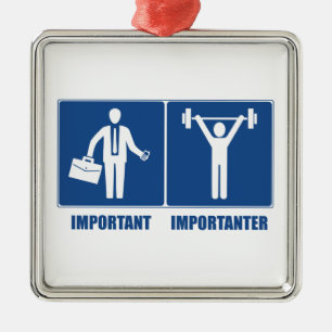 Work Is Important Weightlifting Is Importanter Metal Tree Decoration