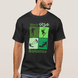 Work Kite Balance Lifestyle Vintage Work Life  2 T-Shirt