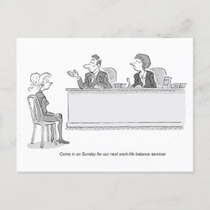 Work Life Balance Holiday Postcard