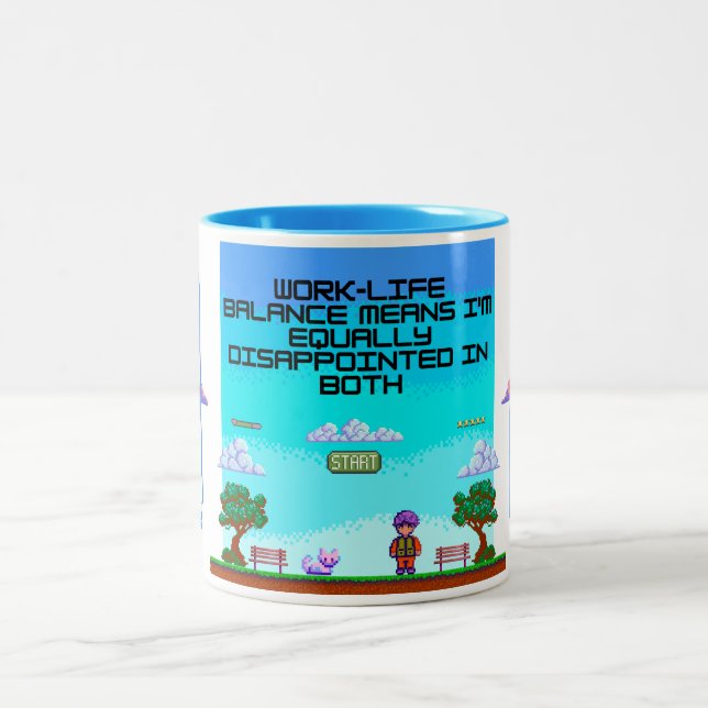 Work-Life Balance Humour Mug | Office Sarcasm | Em (Center)
