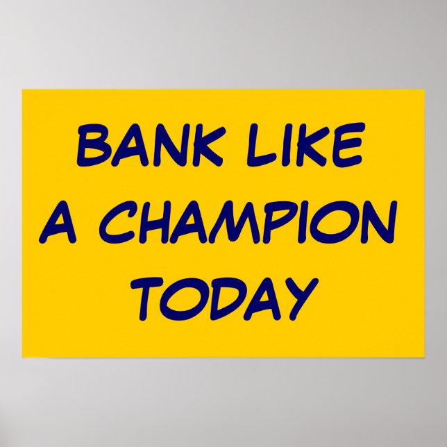 Work Like a Champion Poster (Front)