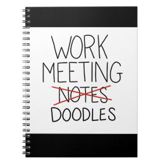 Work Meeting Notes Funny Doodle Pad Drawing Notebook