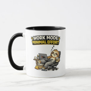 Work Mode Minimal Effort Funny Sloth Mug