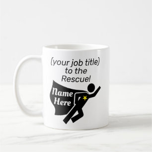 Work Mug Personalised Superhero Job Title and Name