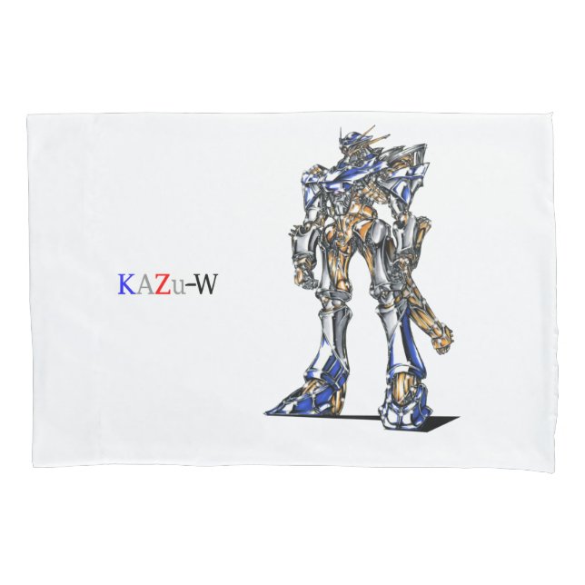 Work No. 00009 "Robot with Organic Details" Pillow Pillowcase (Front)