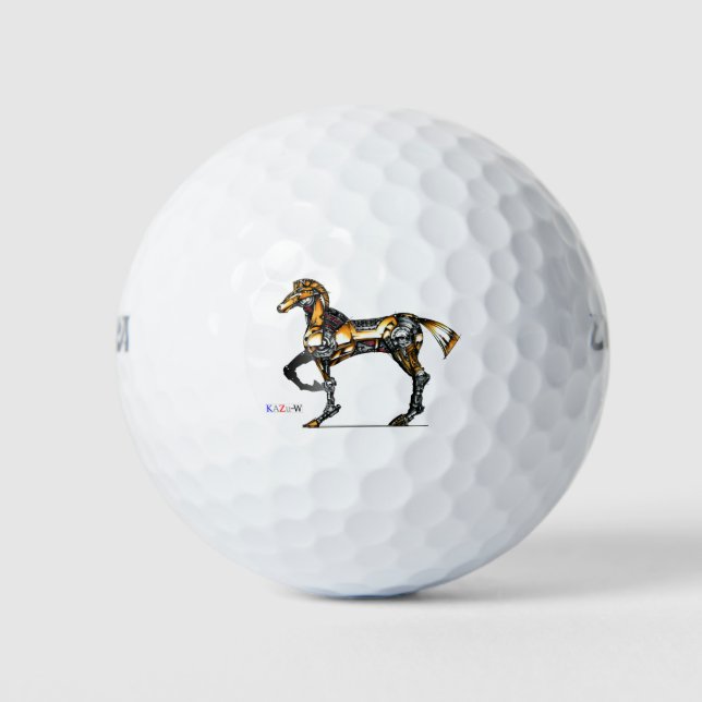Work number 00000 'Mechanical Horse' Golf Balls (Front)