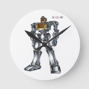 Work Number 00001 "Burning! ! ELECTRIC STOVE" Round Clock