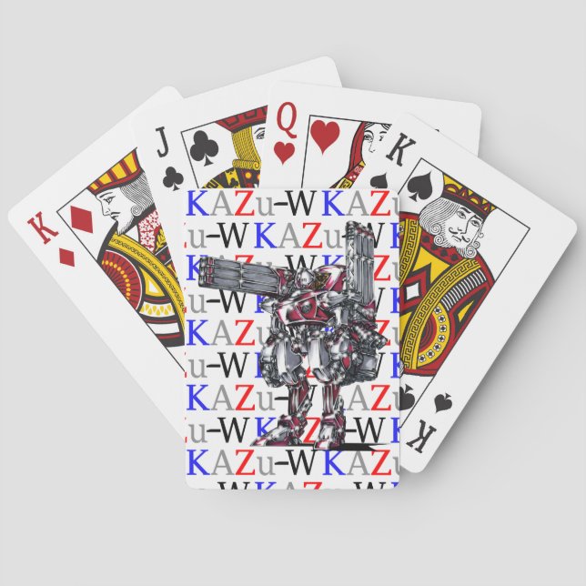 Work number 00010 'Gunship with 2 triple high-powe Playing Cards (Back)