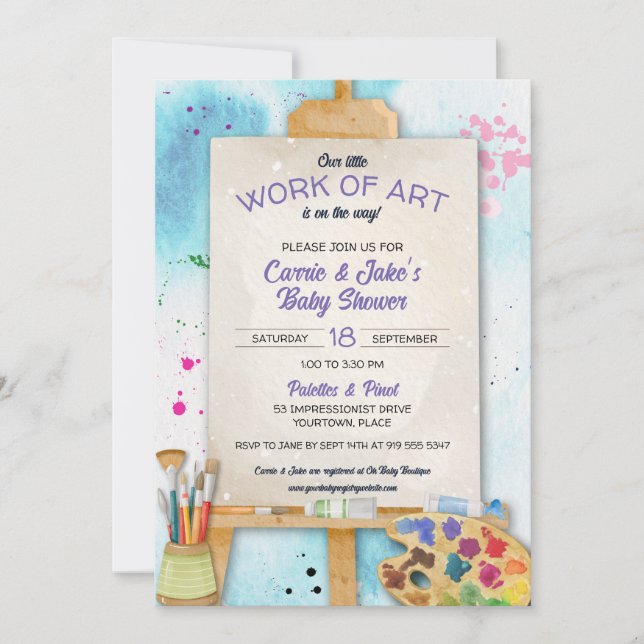 Work of Art Baby Shower Invitation (Front)