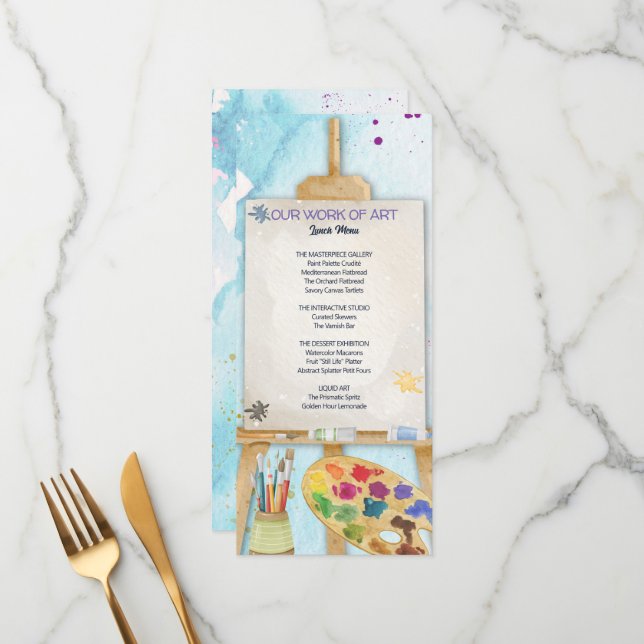 Work of Art Baby Shower Menu (Front/Back In Situ)