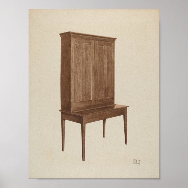 WORK OF ART Peter C. Ustinoff Desk c. 1940 Poster (Front)