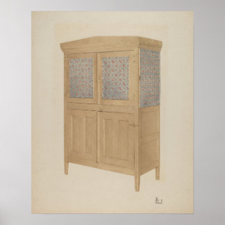 WORK OF ART Peter C. Ustinoff Kitchen Safe c. 1940 Poster