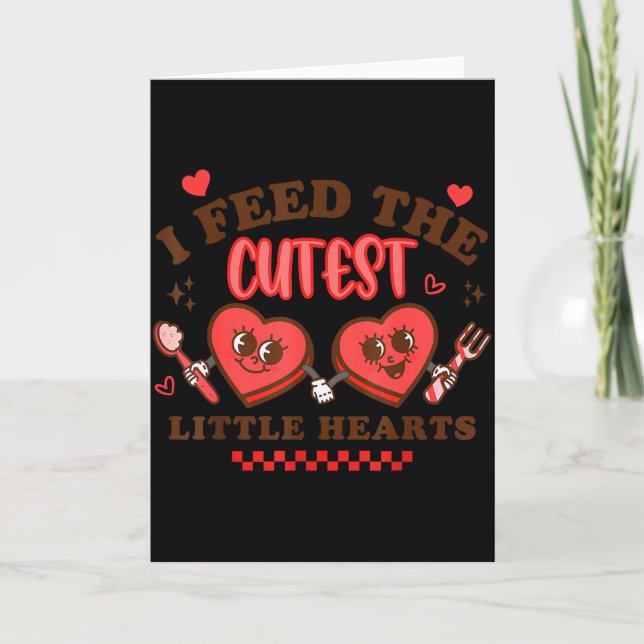 Work Of Heart School Lunch Lady Cafeteria Worker V Card (Front)