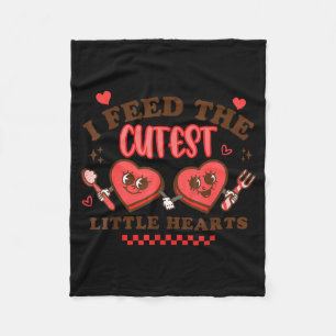 Work Of Heart School Lunch Lady Cafeteria Worker V Fleece Blanket
