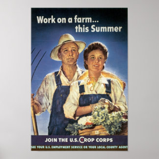 Work on a Farm...This Summer Poster