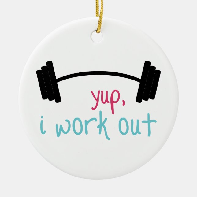 Work Out Ceramic Tree Decoration (Front)