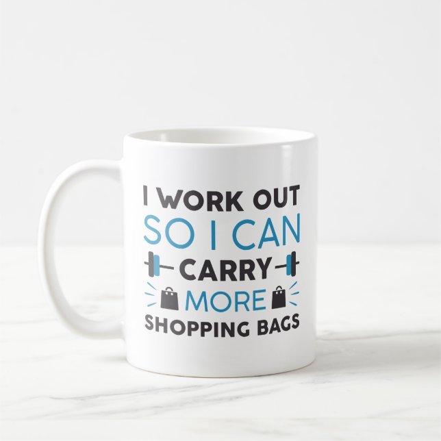 Work Out Shopping Bags Coffee Mug (Left)