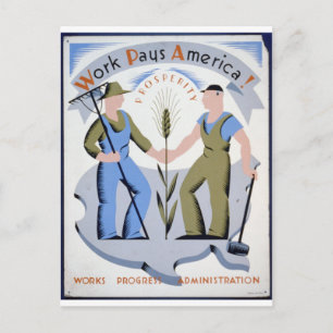 Work Pays America Postcard
