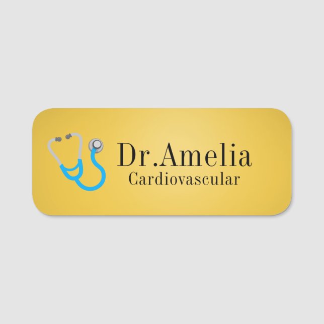 Work-Personalised Teacher Doctor Stylist ID Badge (Front)