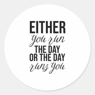 Work Quotes (Motivational Quotes for Work) Classic Round Sticker