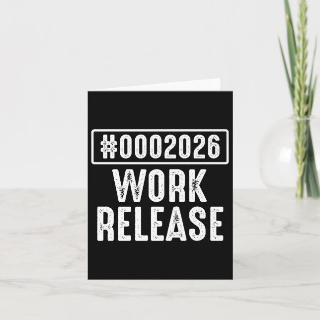 Work Release 2026 Funny Coding Engineer Retirement Card (Front)