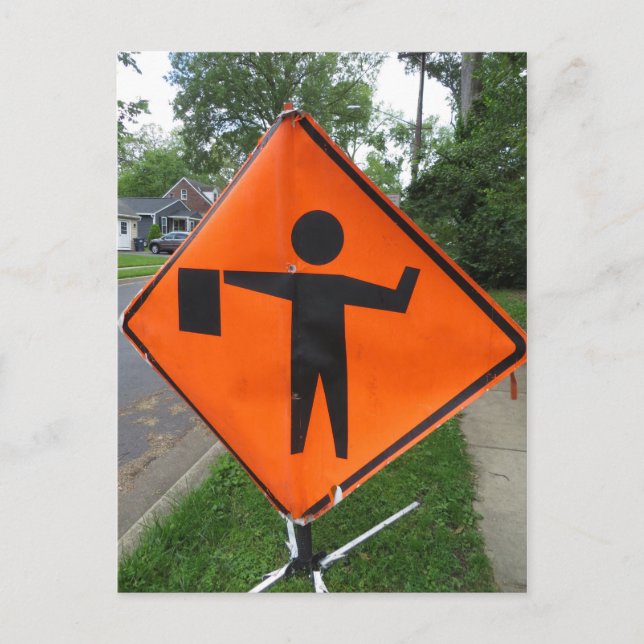 Work Sign Postcard (Front)