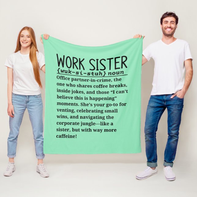 Work sister fleece blanket (In Situ)