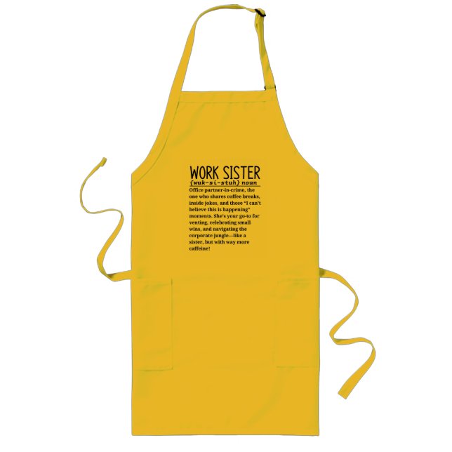 Work sister long apron (Front)