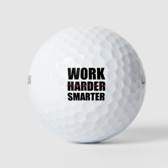 Work Smarter Not Harder Motivational Golf Balls (Front)