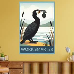 Work smarter poster canvas print
