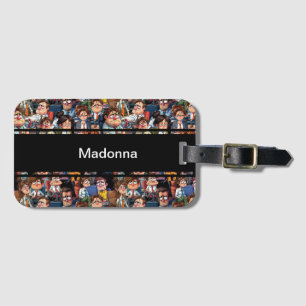 Work stress black luggage tag