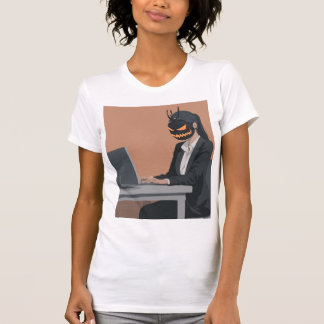 Work Till You Drop – Skeleton Office Humour Hallow T-Shirt
