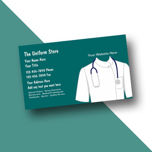 Work Uniform Supplies Business Cards (Creator Uploaded)