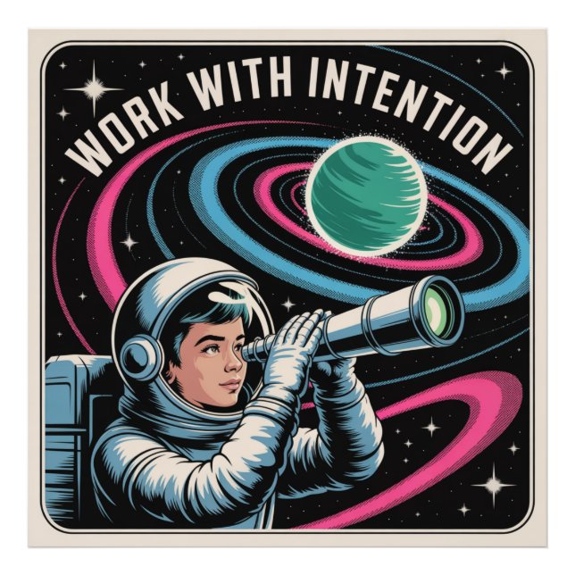 Work With Intention Photo Print (Front)