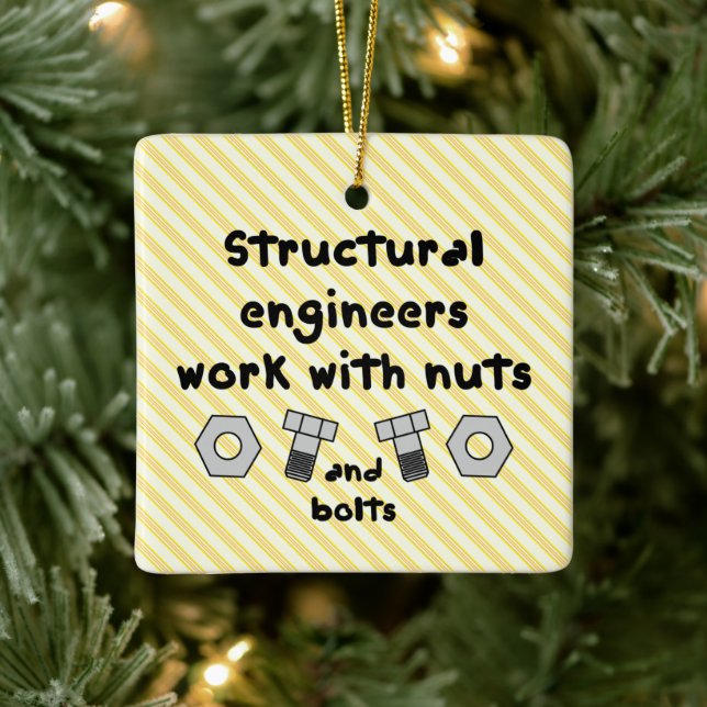 Work With Nuts Ceramic Ornament (Tree)