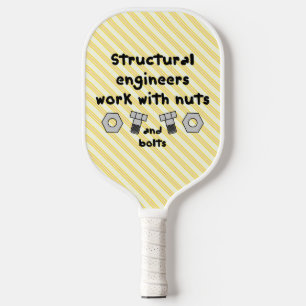 Work With Nuts Ceramic Ornament Pickleball Paddle