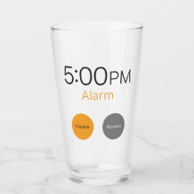 Workday Alarm on Glass Mug
