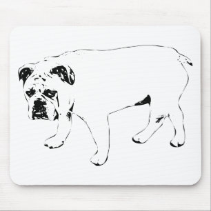 Workday Smile, Bulldog Desk Pad Mouse Mat