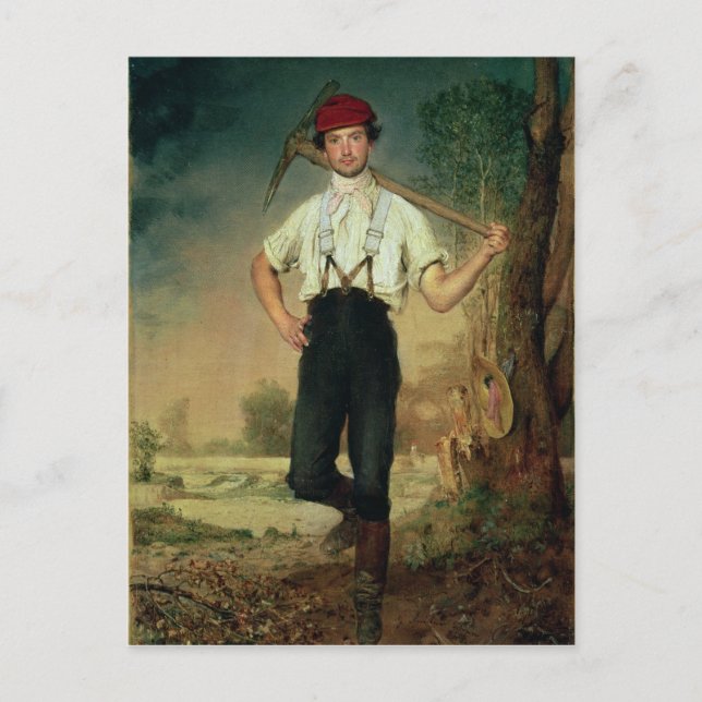 Worker, 1848 postcard (Front)