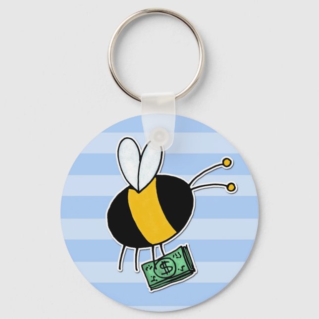 worker bee - banker key ring (Front)