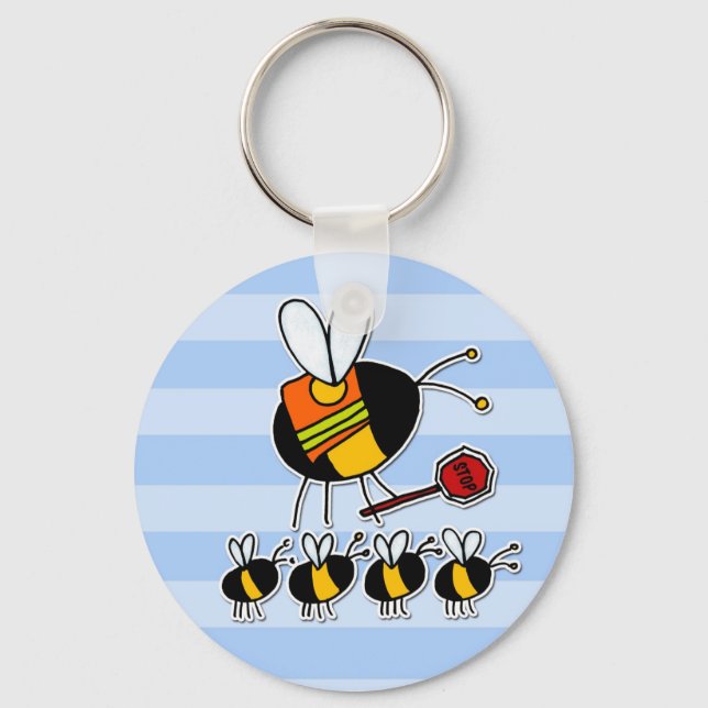 worker bee - crossing guard key ring (Front)