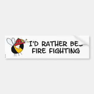 worker bee - firefighter bumper sticker