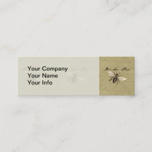 Worker Bee Insect Illustration Mini Business Card