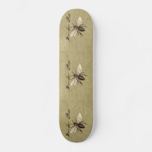 Worker Bee Insect Illustration Skateboard